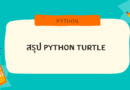 คลิปสรุปการเขียนโปรแกรมภาษาไพทอนด้วยโมดูล Turtle (Python Turtle)